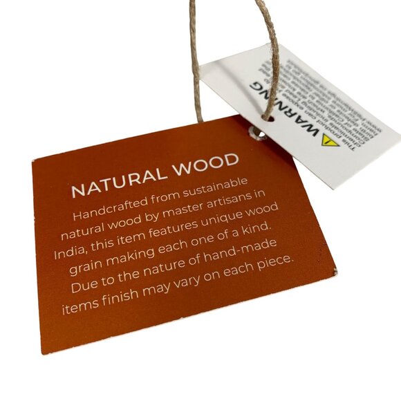 Jumbo Wooden Dice Decor Brass Inlays Handcrafted In India Decor Paperweight NWT - Picture 2 of 5